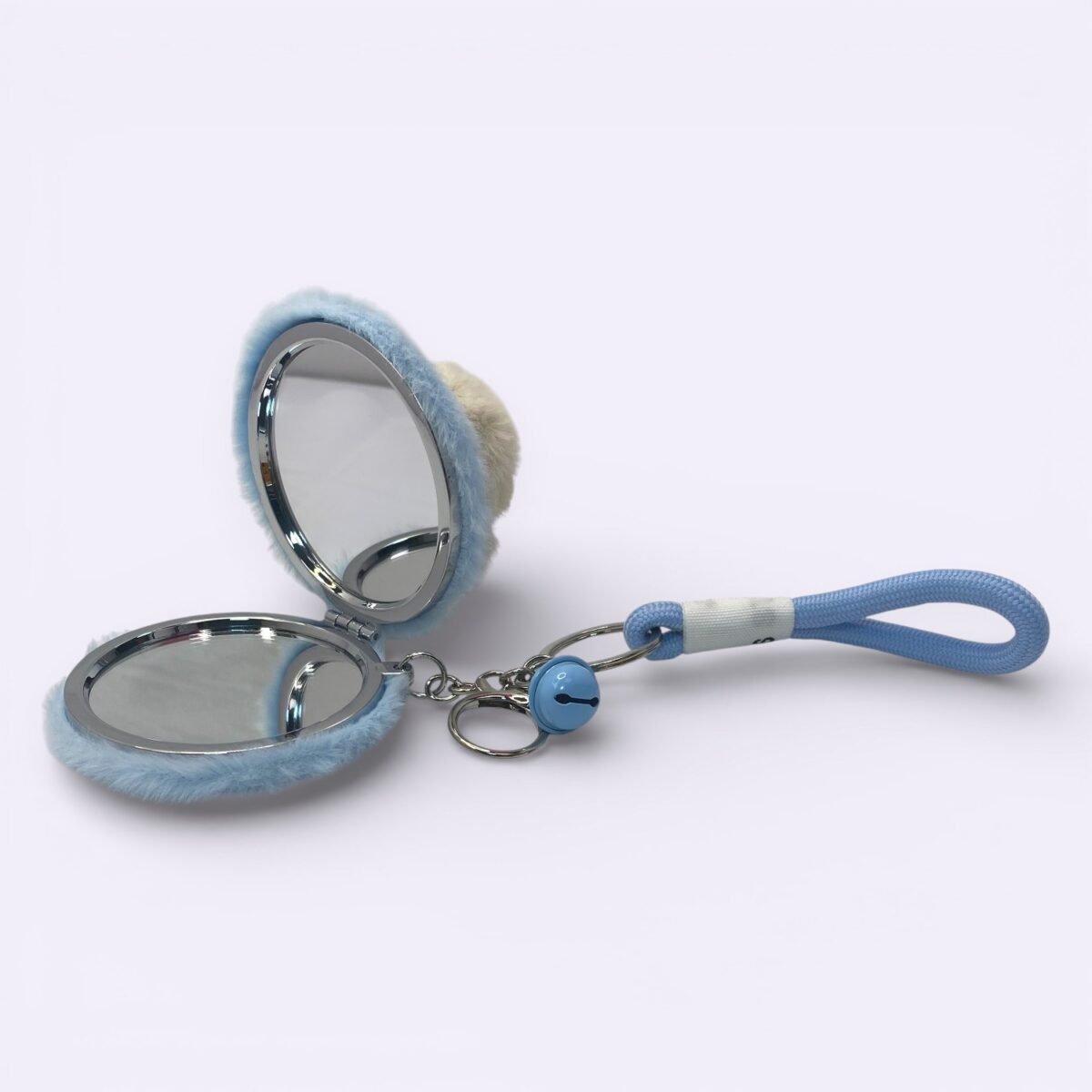 Sevimli Mavi Kedicik Anahtarlıklı Peluş Ayna