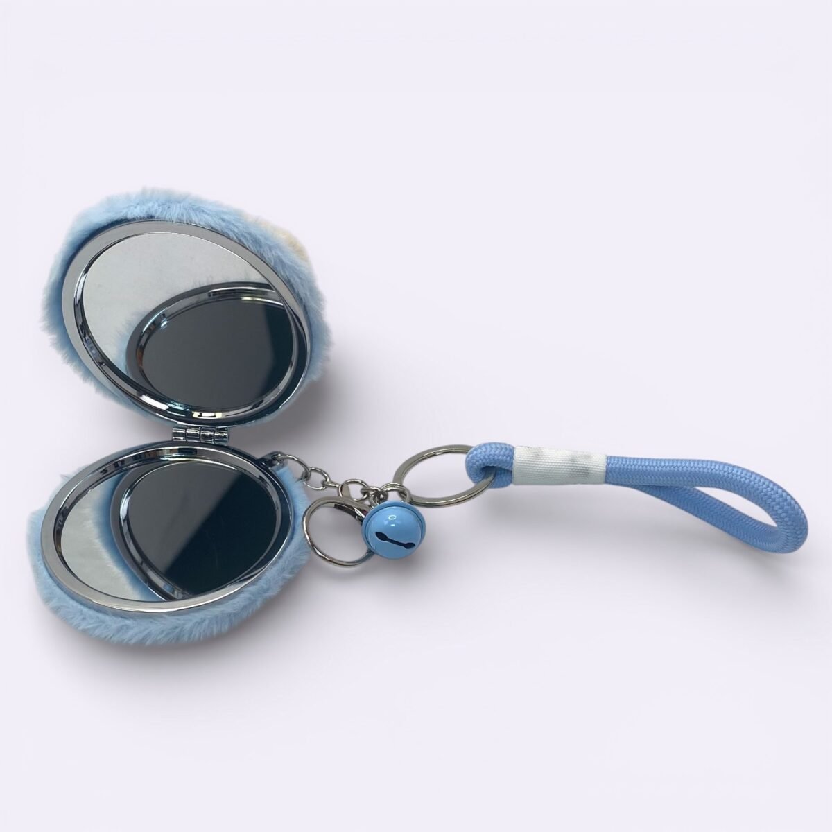 Sevimli Mavi Kedicik Anahtarlıklı Peluş Ayna