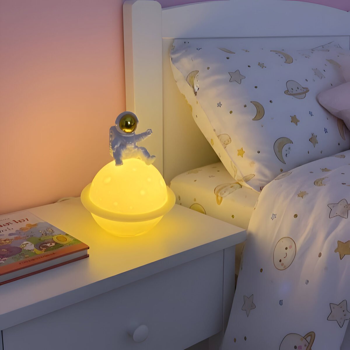 Astronot Figürlü Satürn Gece Lambası - Görsel 2