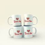 I Love You Porselen Kupa