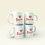 I Love You Porselen Kupa