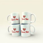 I Love You Porselen Kupa