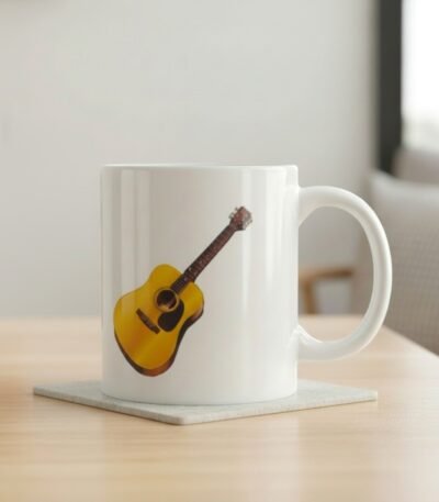 Gitar Baskılı Vintage Kupa
