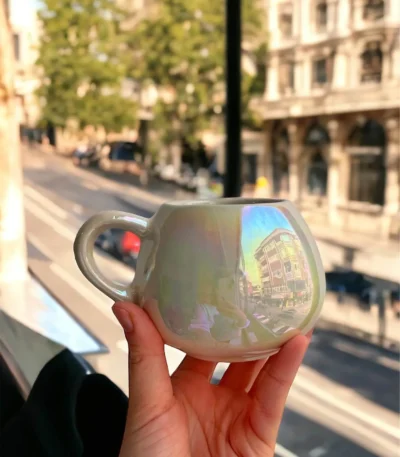 Pearl Sparkled Seramik Kupa