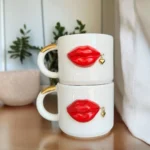 Red Lips Seramik Kupa - Görsel 2
