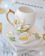 Calla Lily El Yapımı Seramik Kupa - Görsel 3