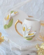 Calla Lily El Yapımı Seramik Kupa - Görsel 2