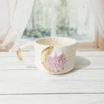 Moonlit Lotus Seramik Kupa