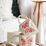 Butterfly El Yapımı Seramik Kupa