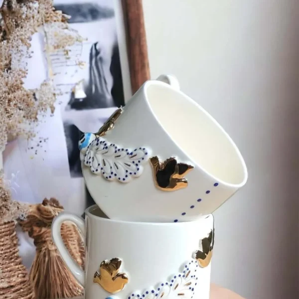 Evil Eye Birds Seramik Kupa