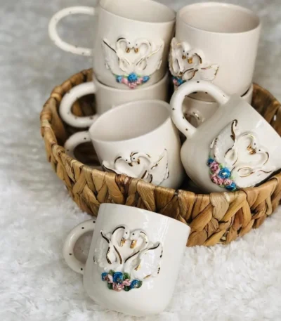 Loving Swans Seramik Kupa