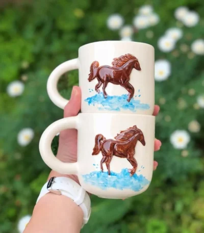 Majestic Horse Seramik Kupa