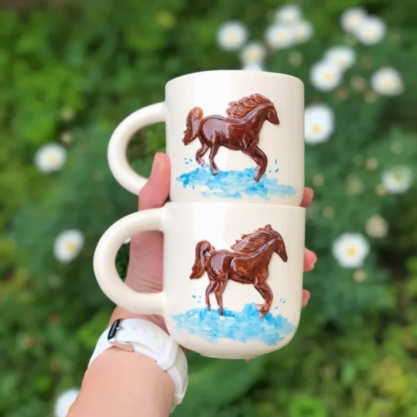 Majestic Horse Seramik Kupa