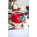 Strawberry El Yapımı Seramik Kupa - Görsel 2