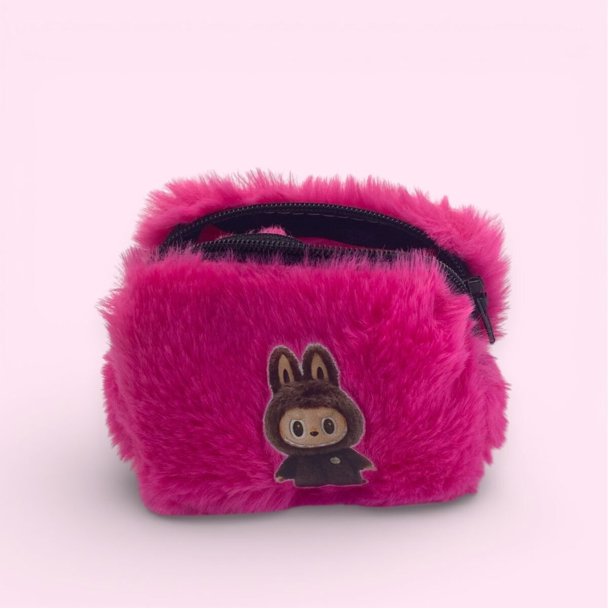 Mini Peluş Fuşya El Çantası