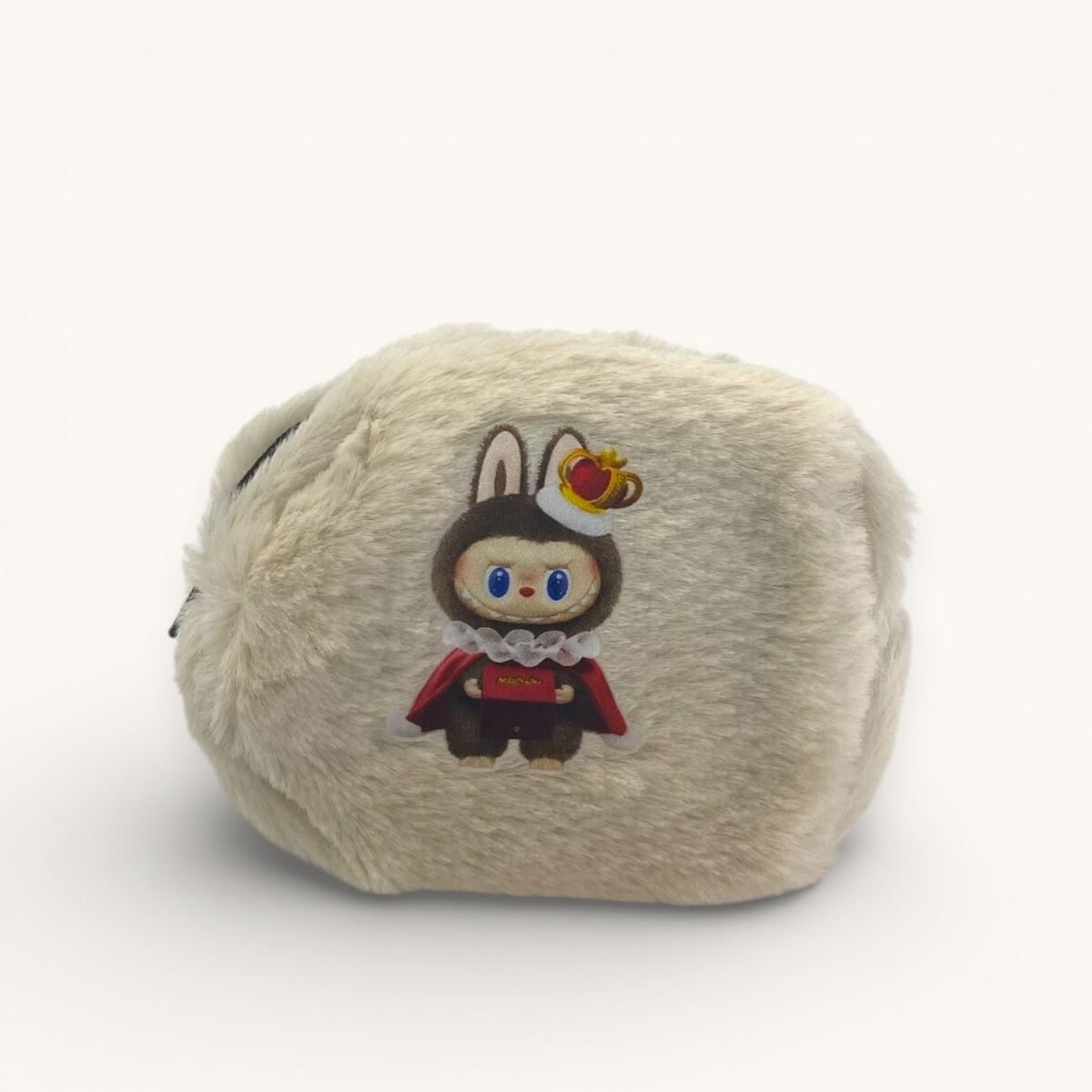 Mini Peluş Krem El Çantası