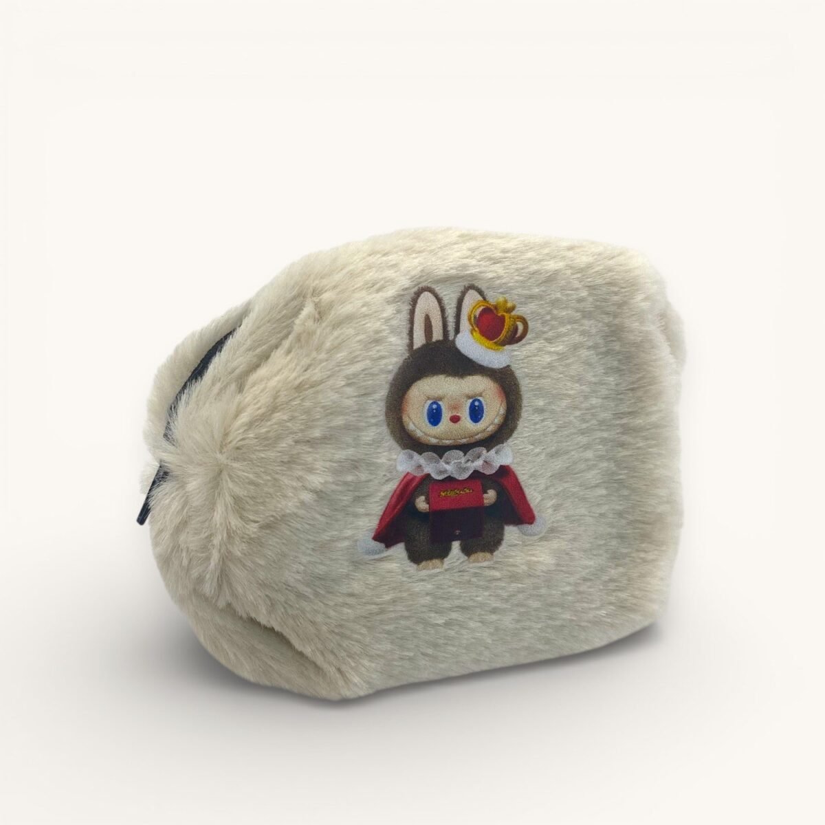 Mini Peluş Krem El Çantası