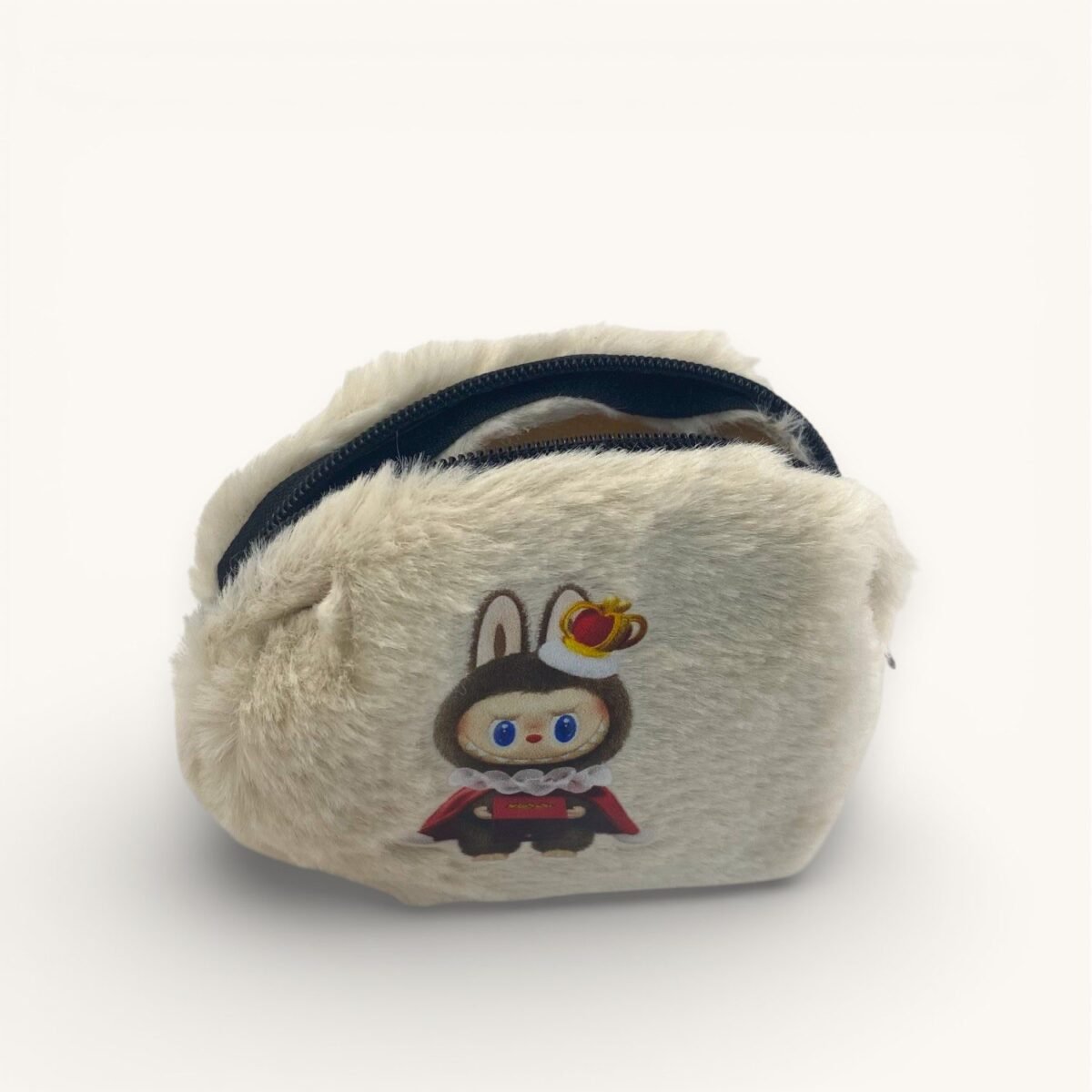 Mini Peluş Krem El Çantası