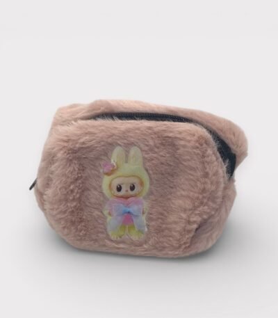 Mini Peluş Pembe El Çantası