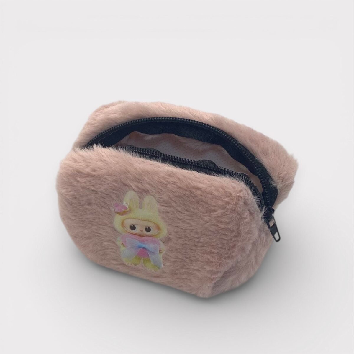 Mini Peluş Pembe El Çantası