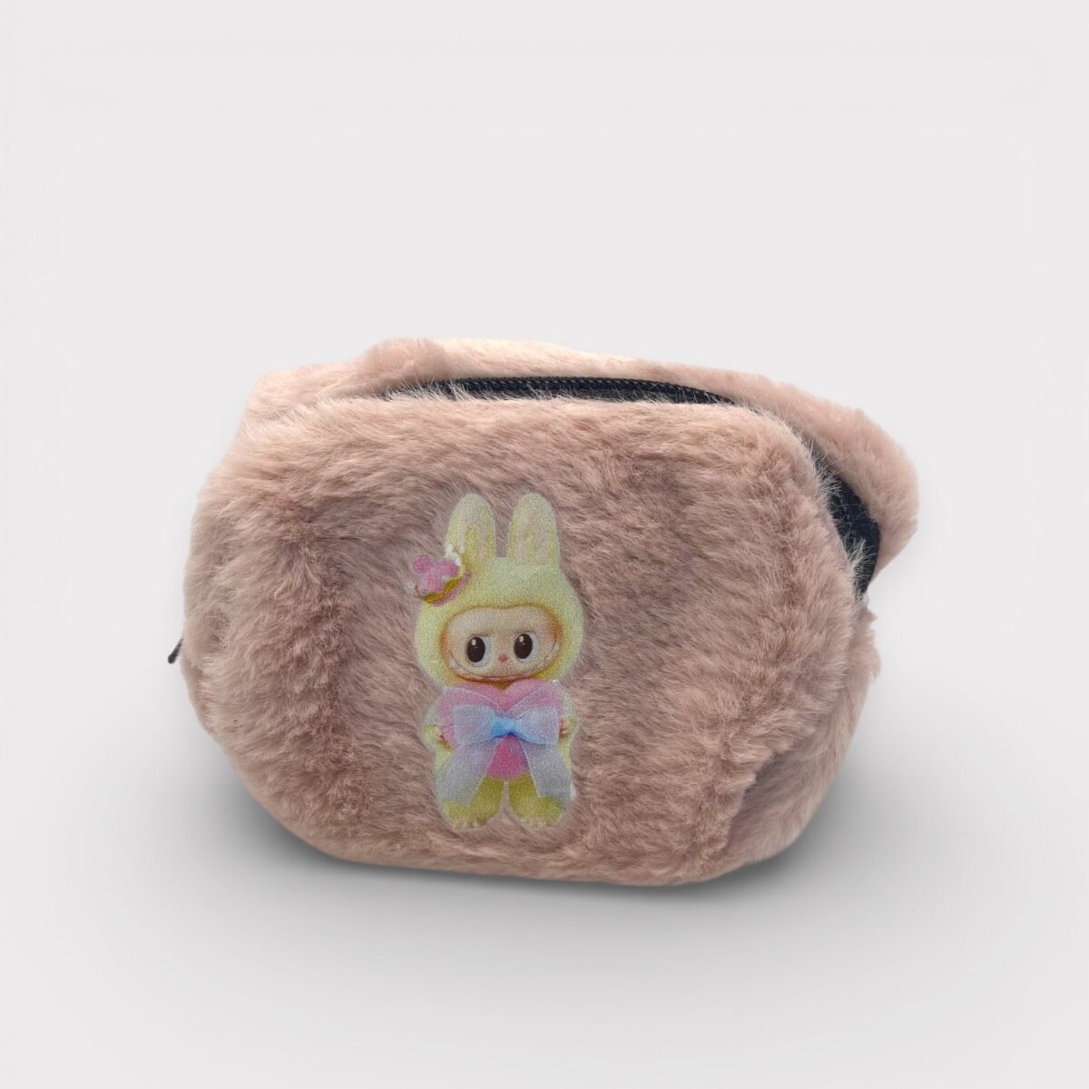 Mini Peluş Pembe El Çantası