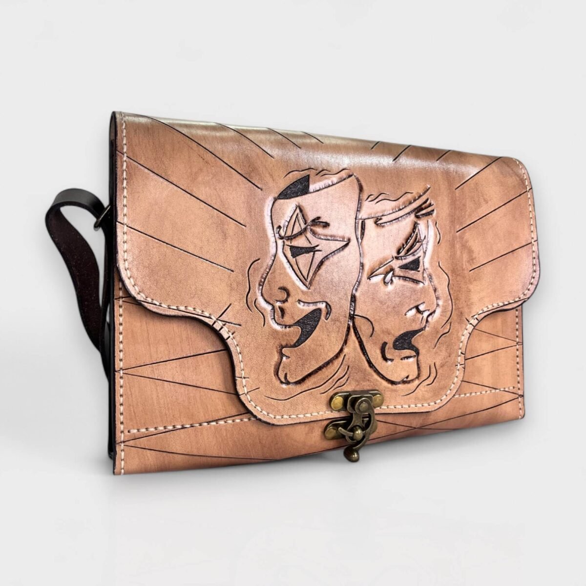 Drama Masks Deri Çanta