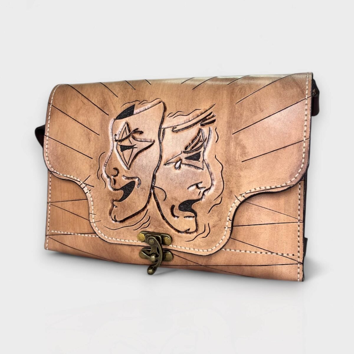 Drama Masks Deri Çanta