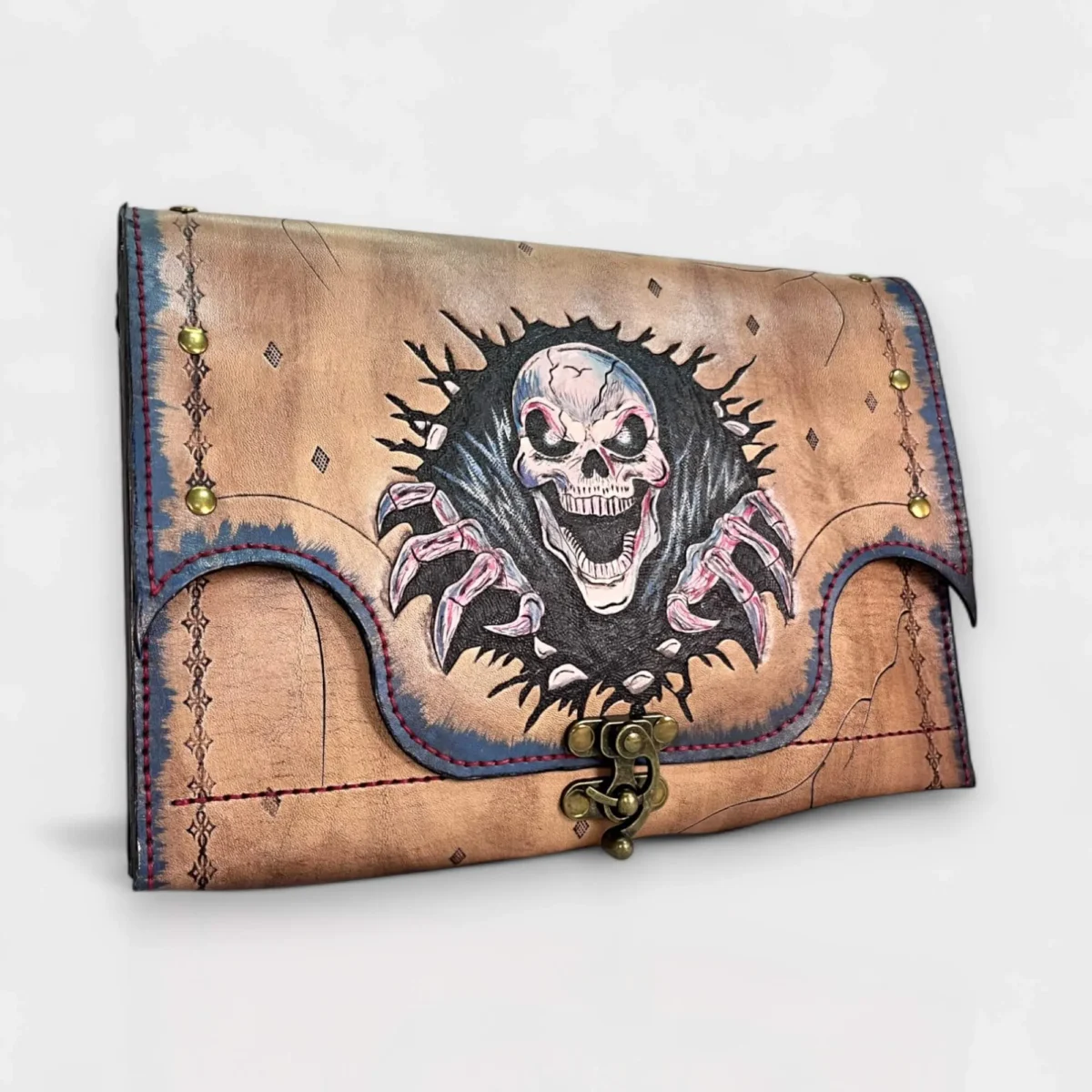 Gothic Skull Deri Çanta - Görsel 2