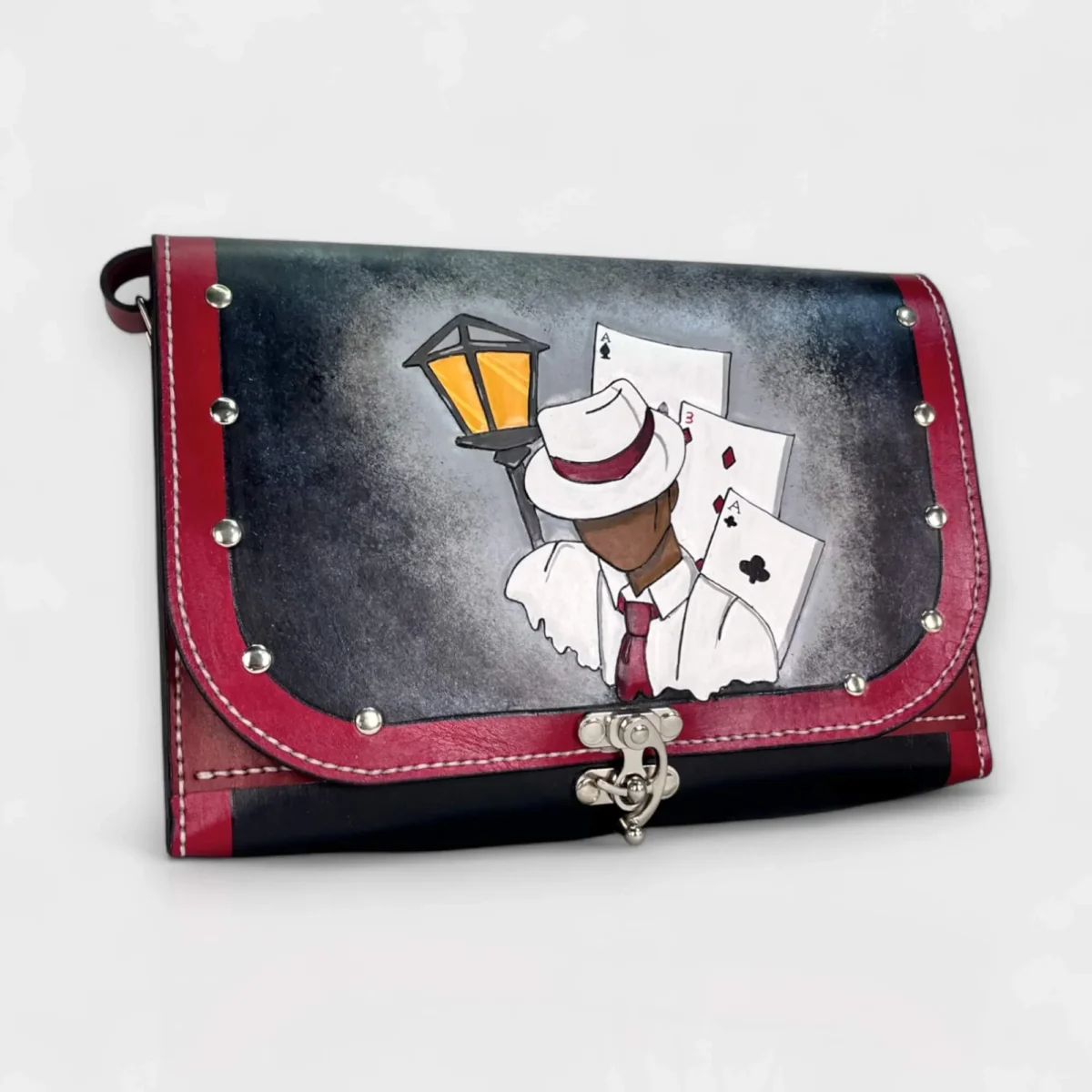 The Ace of Shadows Deri Çanta - Görsel 2