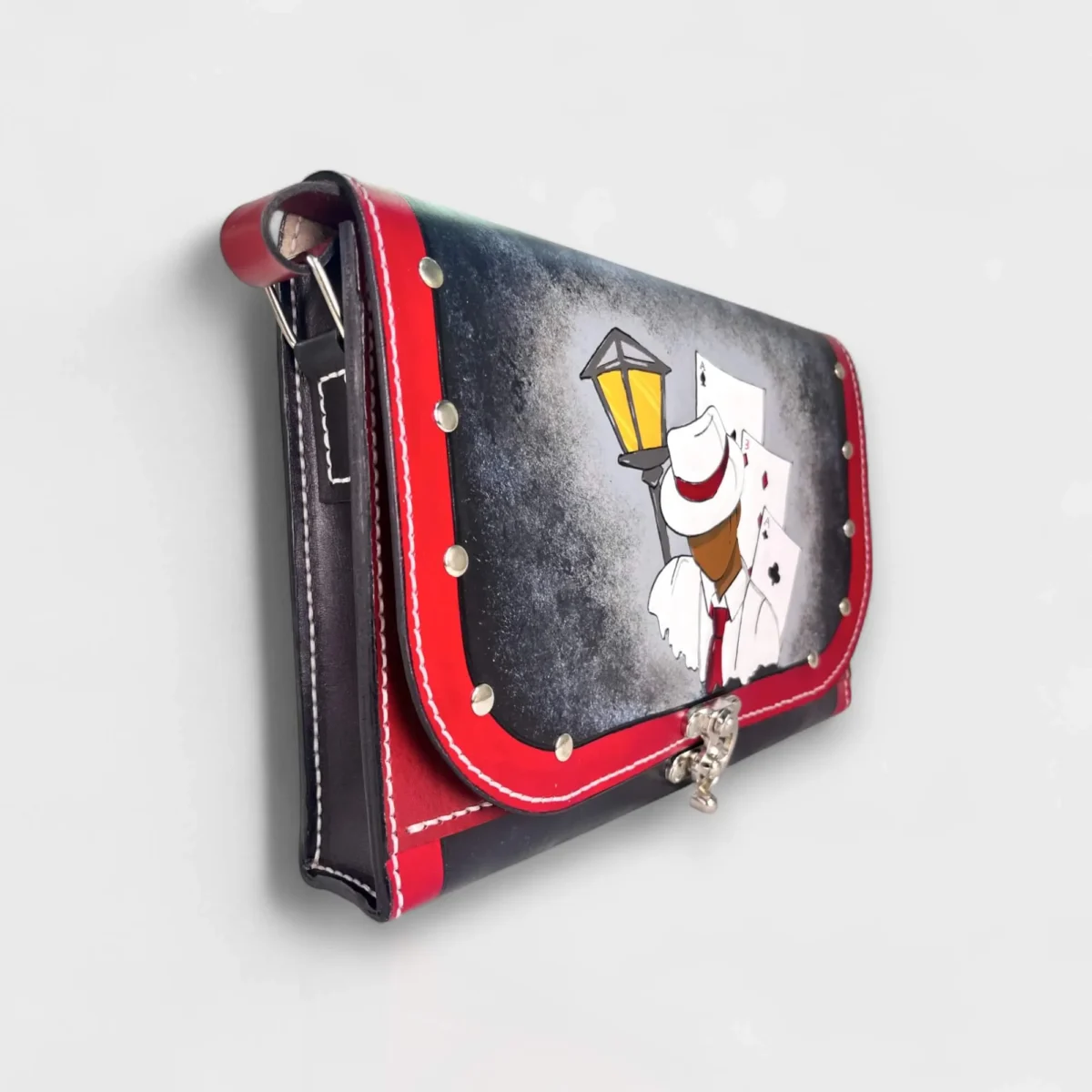 The Ace of Shadows Deri Çanta - Görsel 4