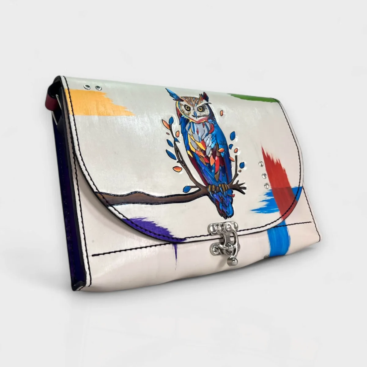 The Colorful Owl Deri Çanta - Görsel 2