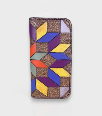 Tessellation Art Deri Cüzdan