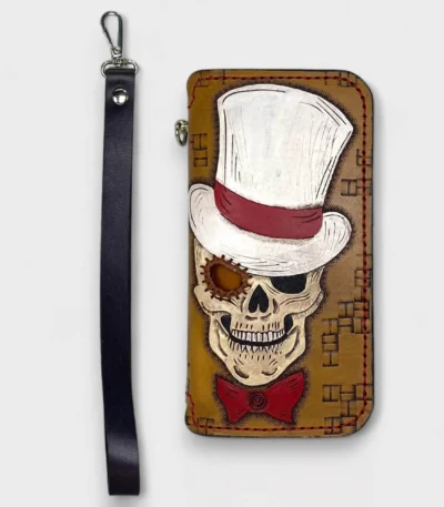 Gentleman Skull Deri Cüzdan