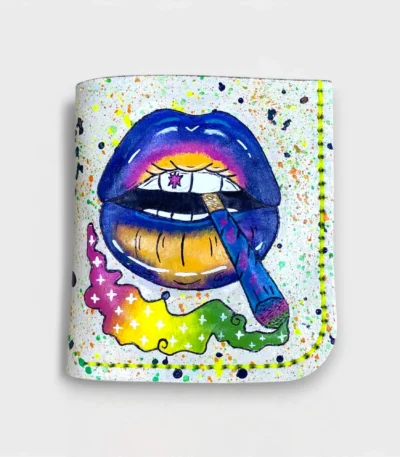 Psychedelic Vibes Deri Cüzdan