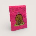 Sevimli Ayıcık Fuşya Peluş Defter