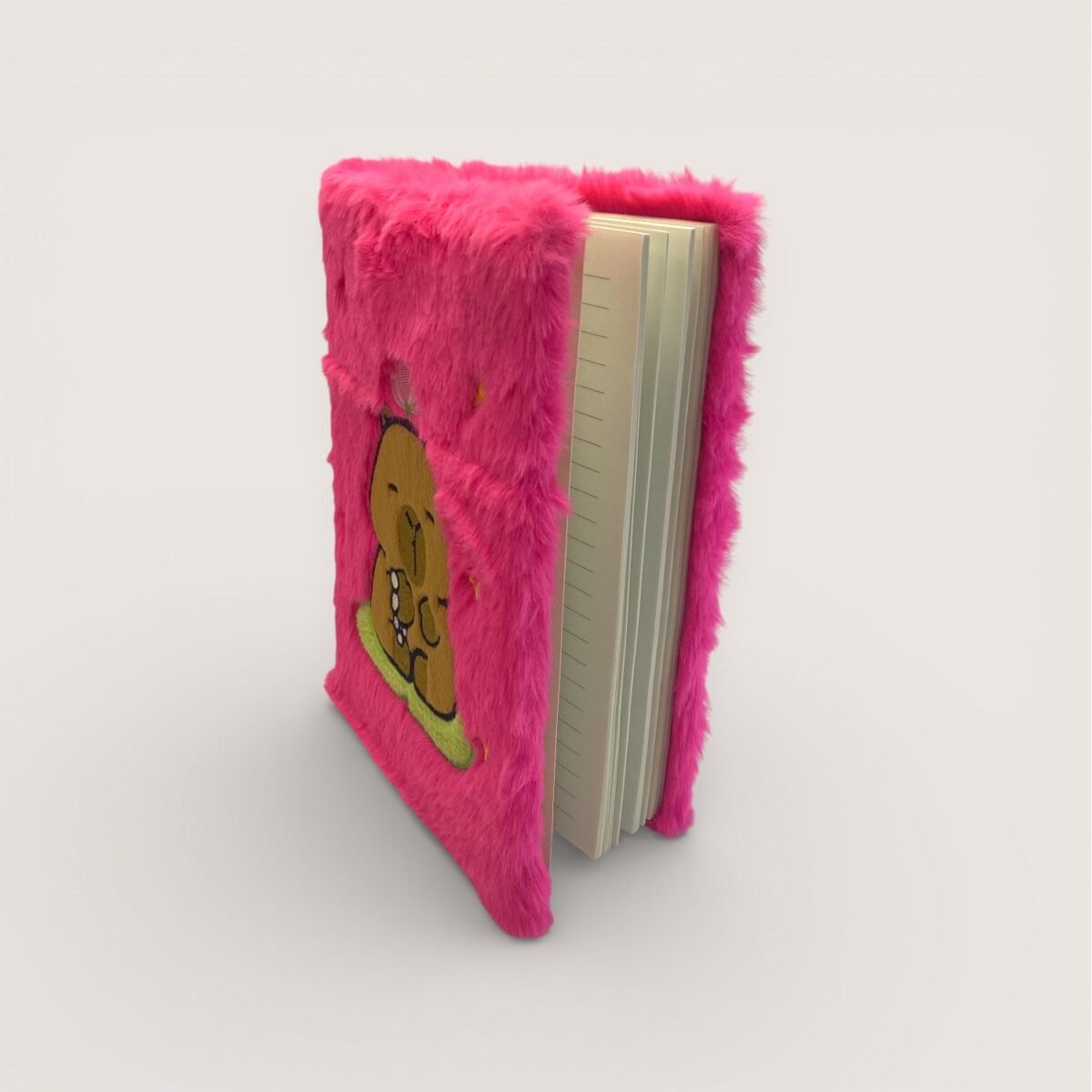 Sevimli Ayıcık Fuşya Peluş Defter