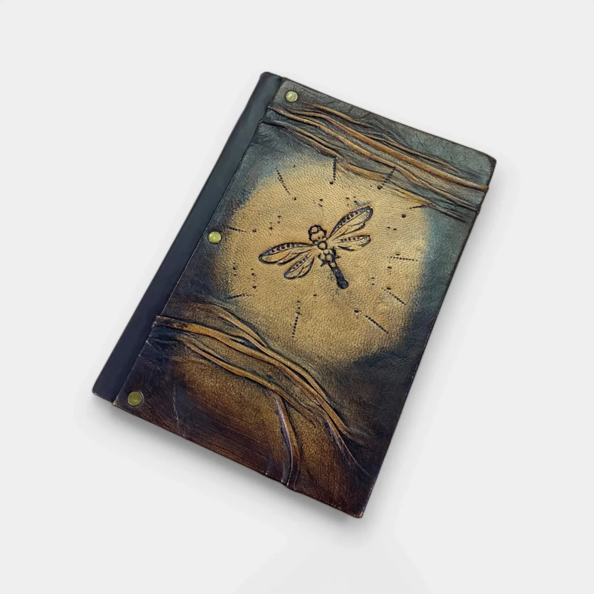 Dragonfly El Yapımı Deri Defter - Görsel 2
