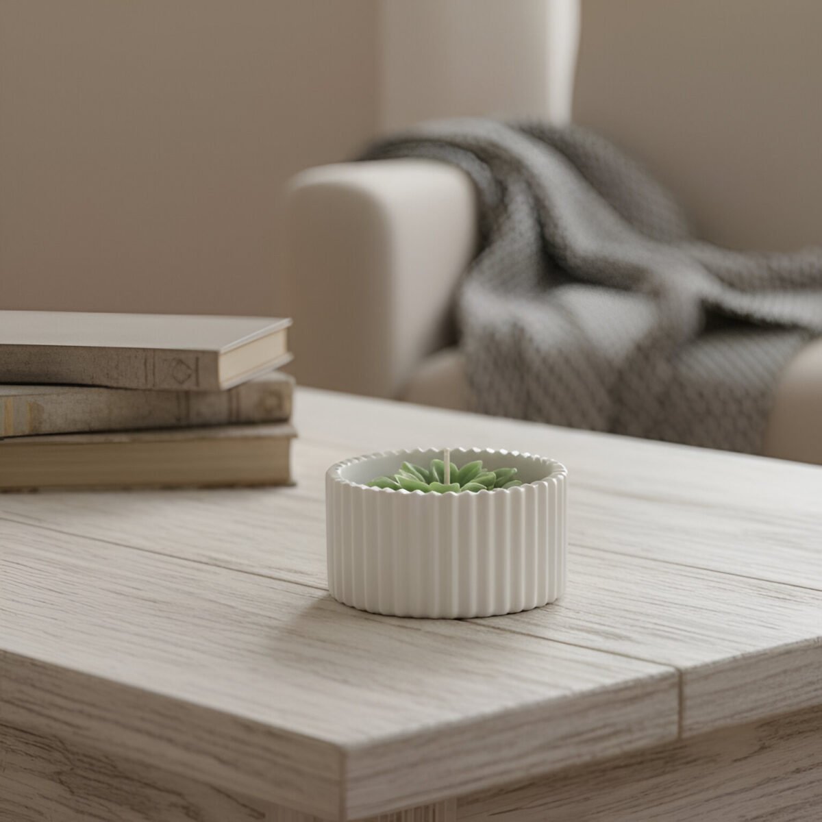 Oluklu Mini Dekoratif Kase & Mumluk - Görsel 2