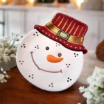 Cute Snowman Dekoratif Tabak