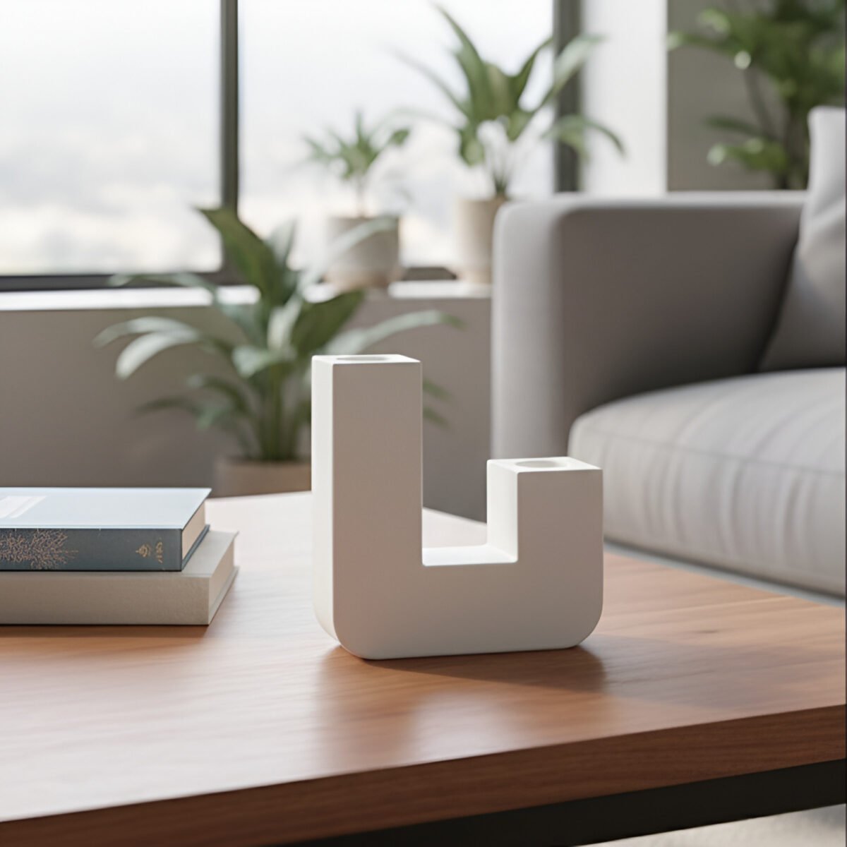 Modern Geometrik İkili Mumluk - Görsel 4
