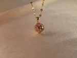 Zirkon Süslemeli Kristal Kolye