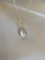 Oval Tasarım Saydam 'Komorebi' Kolye