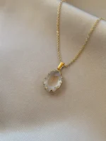 Oval Tasarım Saydam 'Komorebi' Kolye