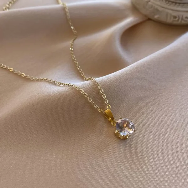 Tektaş Model Swarovski Kolye