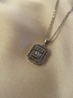 Baget Tasarım Zirkon Taşlı Kolye