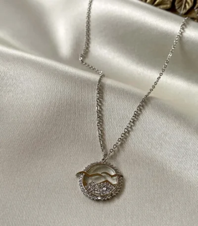 Zirkon Süslemeli Martı Silver 'Gökotta' Kolye