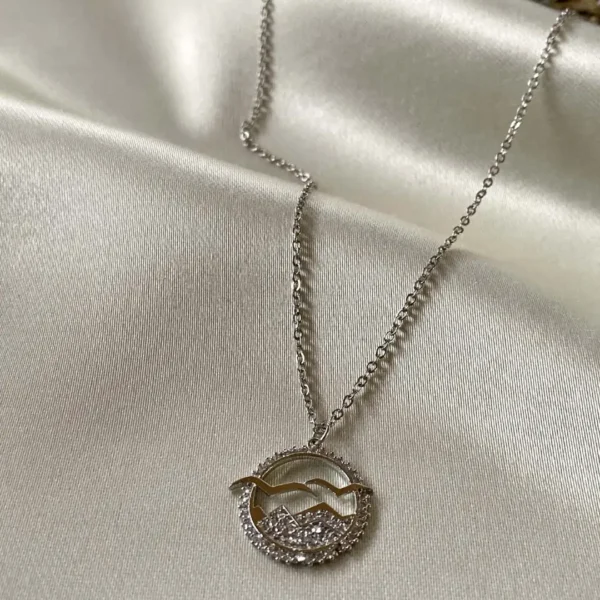 Zirkon Süslemeli Martı Silver 'Gökotta' Kolye