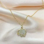 Zirkon Süslemeli Fil Kolye