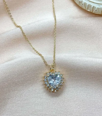 Swarovski Taşlı Kalp Figürlü Kolye