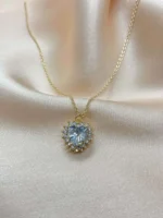 Swarovski Taşlı Kalp Figürlü Kolye